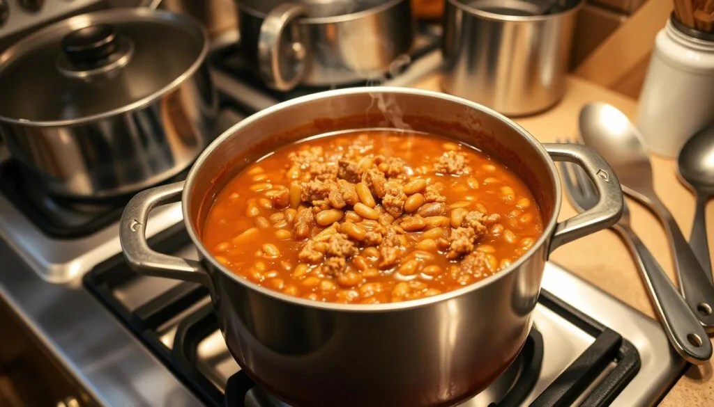 Baked Beans with Hamburger Cooking Process Baked Beans with Hamburger Cooking Process