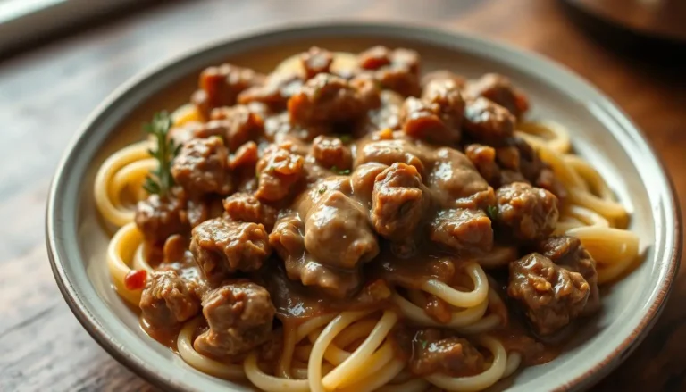 instant pot ground beef stroganoff