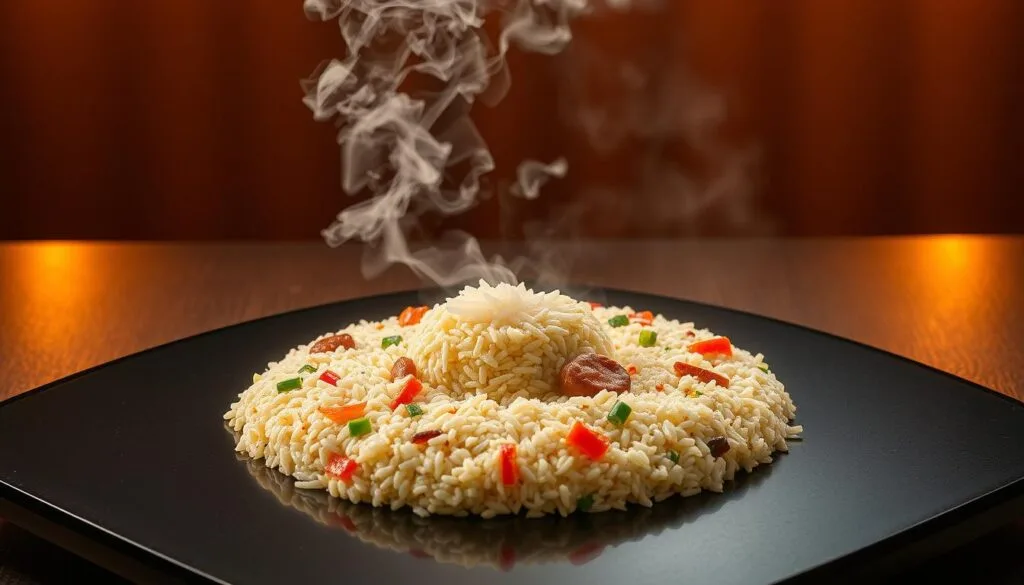 Blackstone Hibachi Fried Rice Presentation