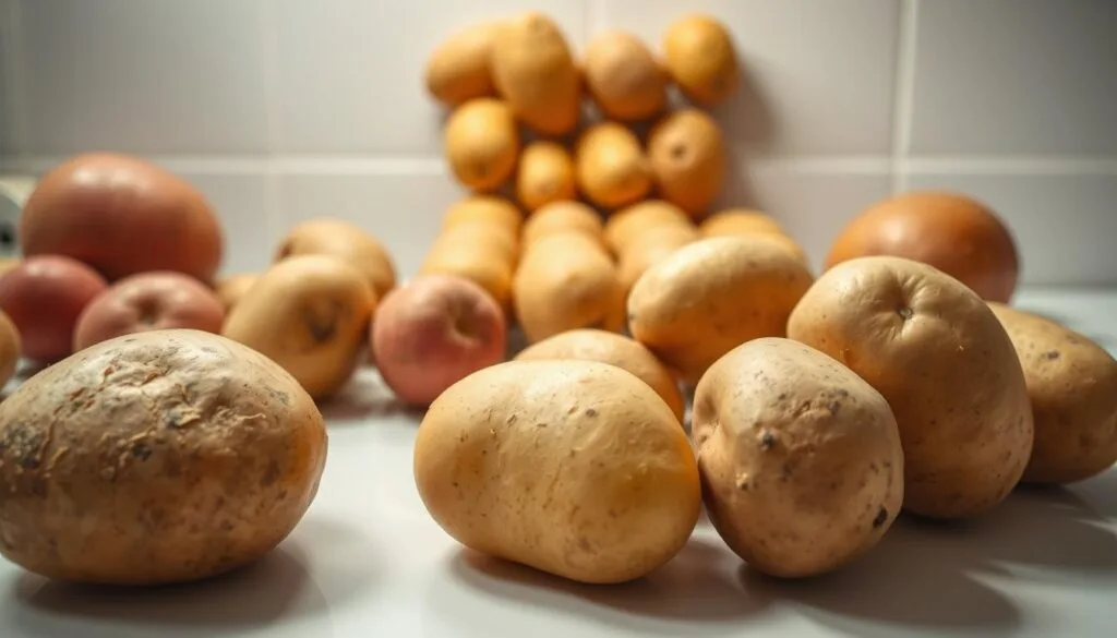 Potato selection for tacos de papa Potato selection for tacos de papa