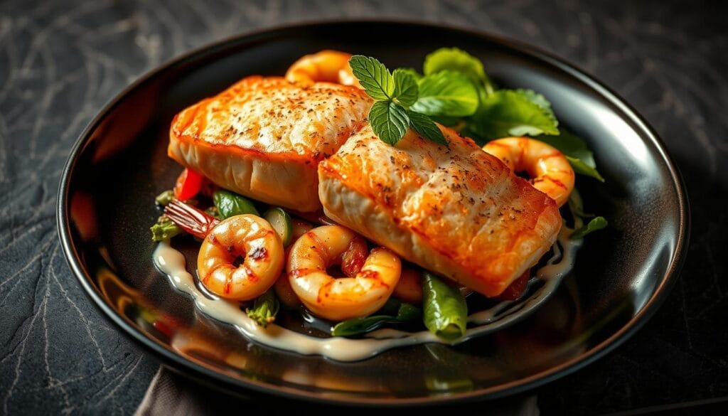 Salmon Shrimp Recipe Presentation Salmon Shrimp Recipe Presentation