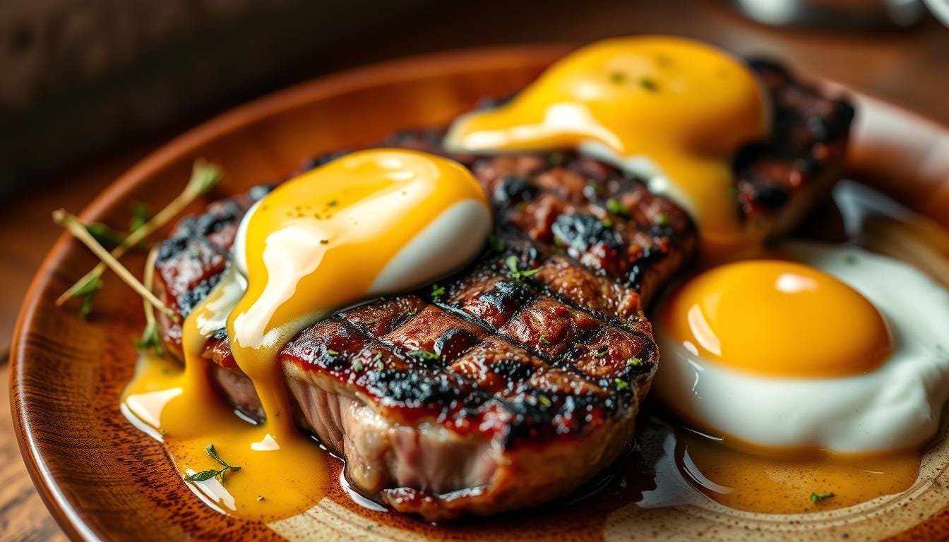 steak and eggs